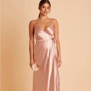 Cindy Shiny Satin Bridesmaid Dress Ros Gold